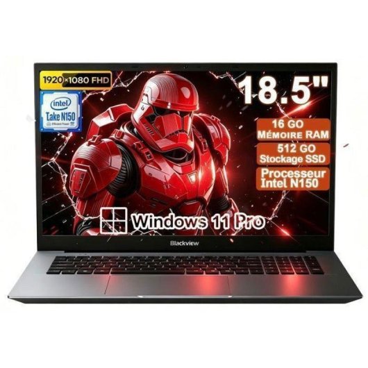 Ordinateur portable Blackview AceBook10 18,5" Intel N150 16Go 512Go UHD Windows 11 Pro