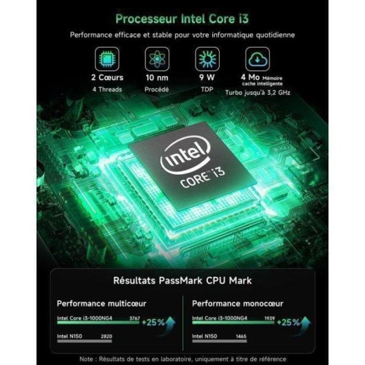 Mini PC BMAX B6 Plus Intel Core i3-1000NG4 12GB 512GB SSD Iris Plus Windows 11