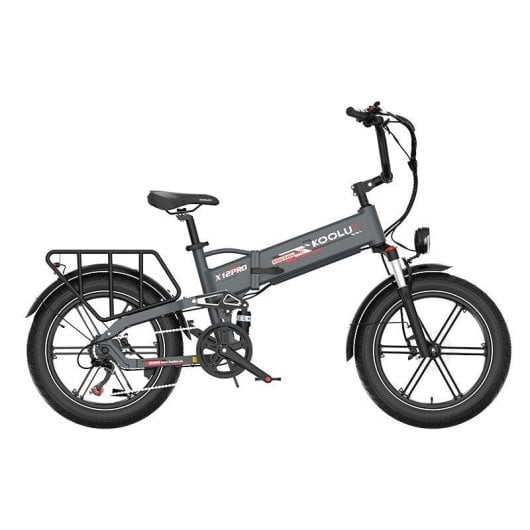 Elektrische Fiets Koolux X12 Pro 750W 48V 15Ah 20 Inch Banden Grijs Rood