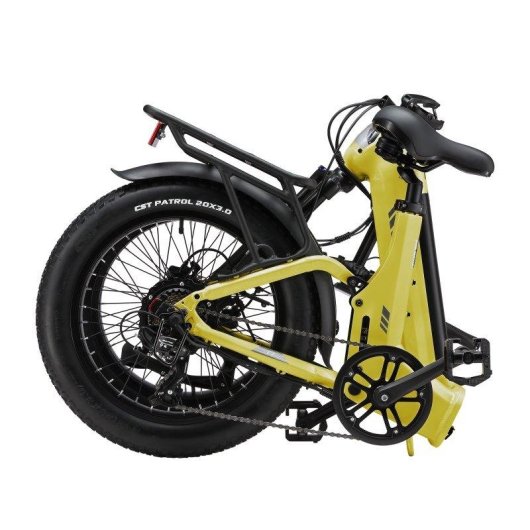 Bicicleta eléctrica TTGO F7 250W 48V 15Ah 20" 25km/h 100km Mostaza