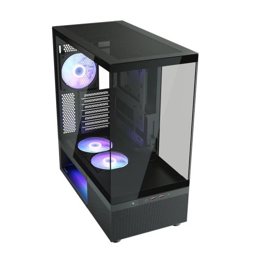 Caja PC COUGAR CFV220 RGB Midi Tower Negro Vidrio ATX