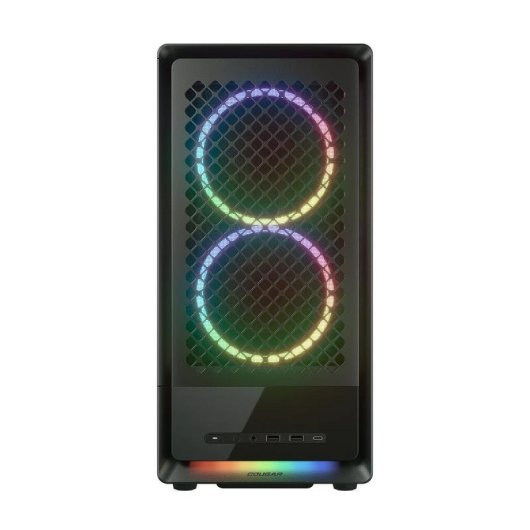 Boîtier PC COUGAR DUOAIR RGB Midi Tower ATX Verre Trempé Noir