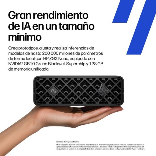 Mini PC HP ZGX Nano G1n NVIDIA GB10/128GB/2TB/NVIDIA Blackwell/Linux