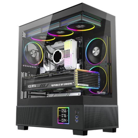 Case PC ProGaming Kian V2 Nero 6 Ventole ARGB Display