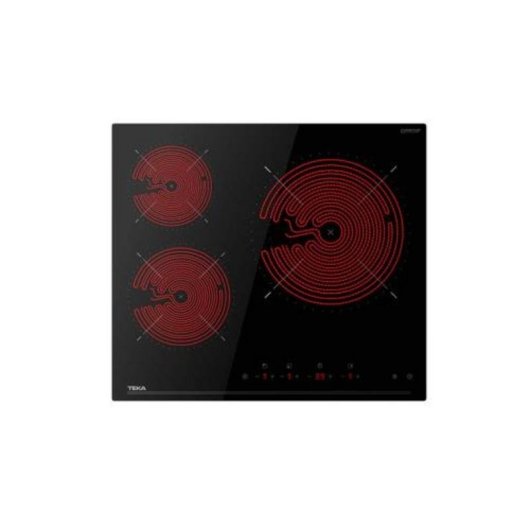Placa de Inducción Teka 3 Zonas Touch Control Display Negro