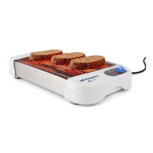 Grille-pain Orbegozo TO 1012 600W Blanc et Argent avec 6 niveaux
