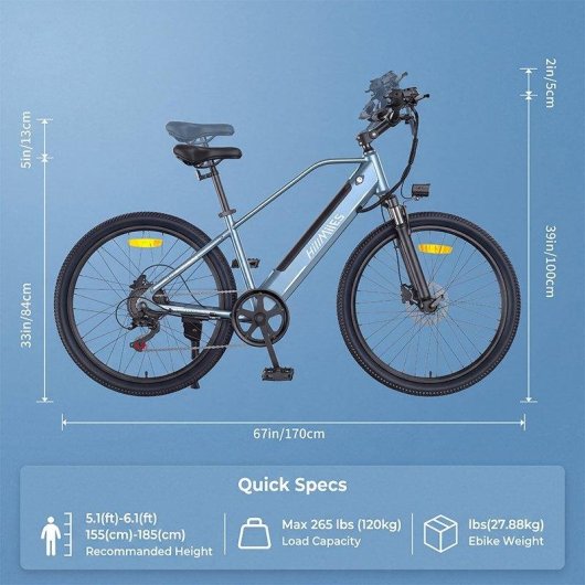 Elektro-Mountainbike HillMiles MileTrail 1 26 Zoll 36V 13Ah 250W
