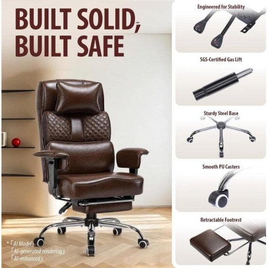 Gaming-Stuhl GTPLAYER Ergonomisch 90-150 Braun