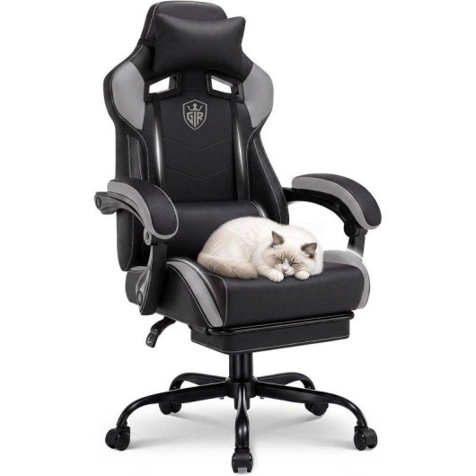 Cadeira Gaming GTPLAYER Ergonómica com Apoio de Pés e Braços Integrados