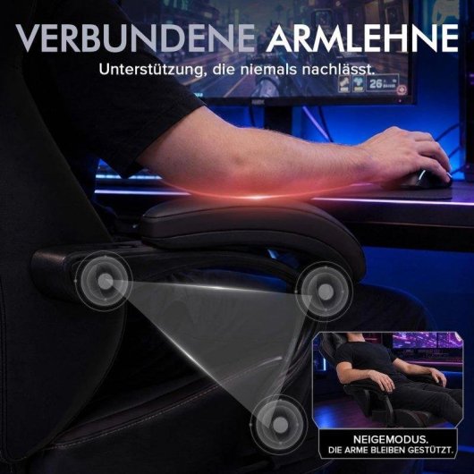 Assento Gaming GTPLAYER Ergonomico com Repose-Pieds Integrado