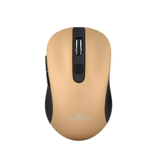 Rato Bluestork Office 60 Sem Fios 2.4 GHz 1600 DPI Ouro Metalizado 6 Botões