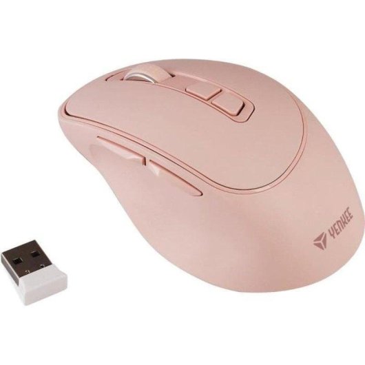 Ratón Yenkee YMS 2080PK Inalámbrico 2400 DPI Rosa Recargable USB-C 6 Botones