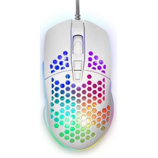 Ratón Yenkee YMS 3030WE USB Cable 6400 DPI RGB 7 Botones Ligero 75 g