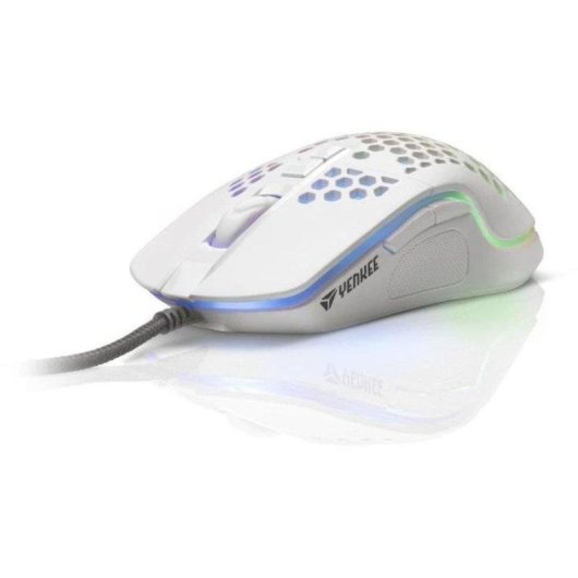Ratón Yenkee YMS 3030WE USB Cable 6400 DPI RGB 7 Botones Ligero 75 g