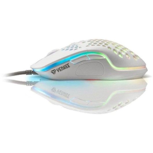 Ratón Yenkee YMS 3030WE USB Cable 6400 DPI RGB 7 Botones Ligero 75 g