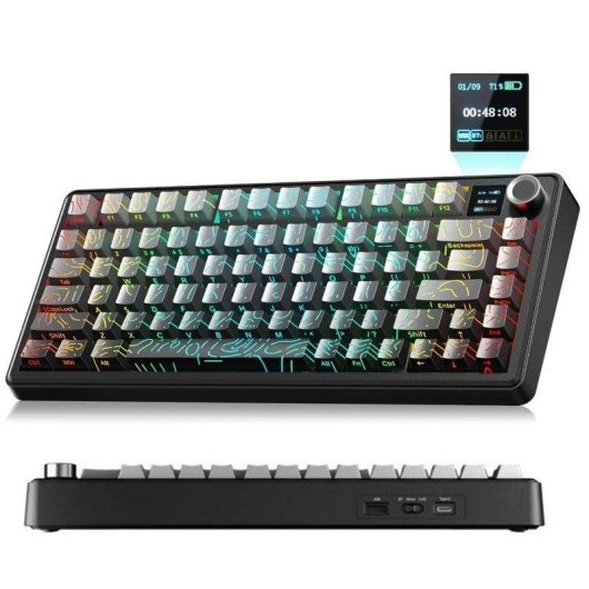 Tastatur Aula F75 Max kompakt 75% RGB TFT Display Hot Swap Bluetooth US