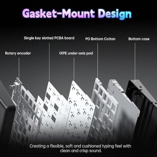 Tastatur Aula F75 Max kompakt 75% RGB TFT Display Hot Swap Bluetooth US