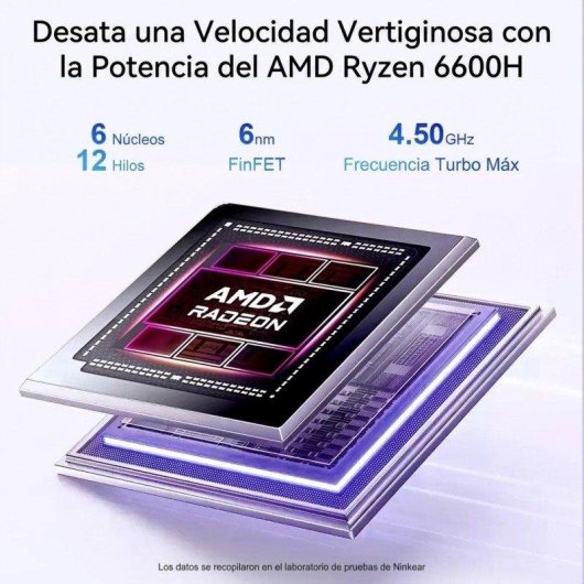 Portátil Ninkear S14 14" AMD Ryzen 5 6600H 16GB 512GB SSD Radeon 660M Windows 11