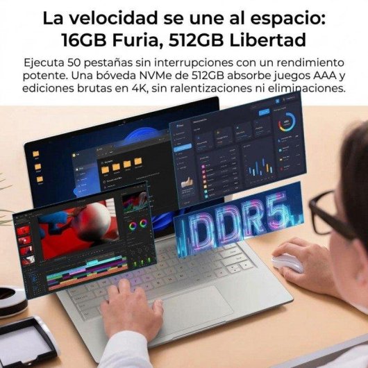 Portátil Ninkear S14 14" AMD Ryzen 5 6600H 16GB 512GB SSD Radeon 660M Windows 11