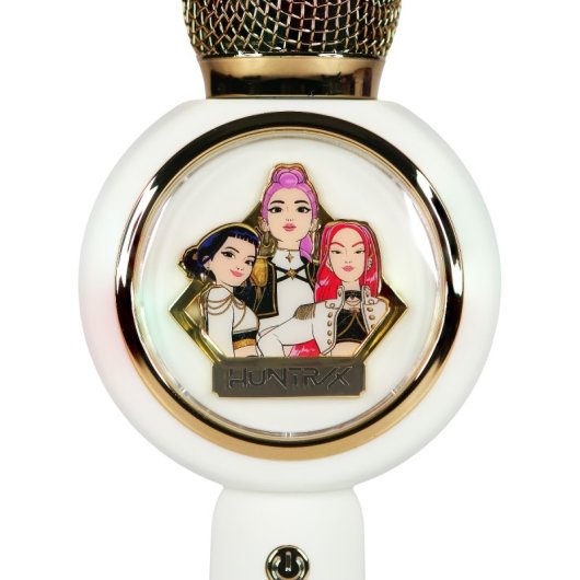 Microphone OTL KPOP DEMON HUNTER Huntr/x Sans Fil Bluetooth LED Or