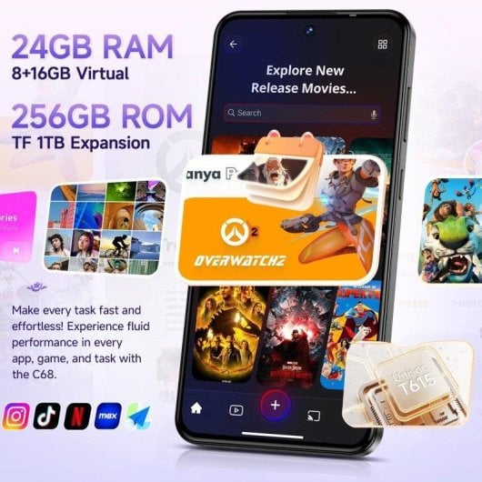 Oukitel C68 4G 8GB 256GB 7.2" Morado