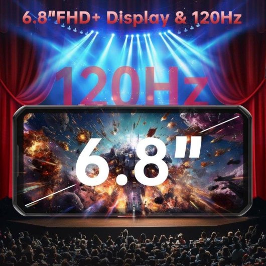 Oukitel WP56 5G 8GB 256GB 6.8" Negro Batería 16000 mAh