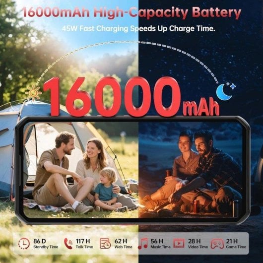 Oukitel WP56 5G 8GB 256GB 6.8" Negro Batería 16000 mAh