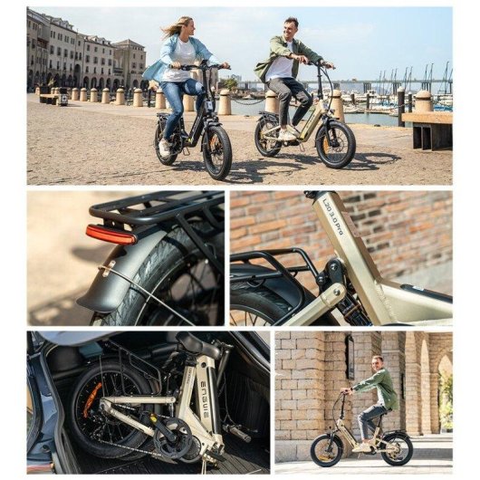 Bicicleta Elétrica ENGWE L20 3.0 Pro Dourada Motor Central 48V Bateria 720Wh