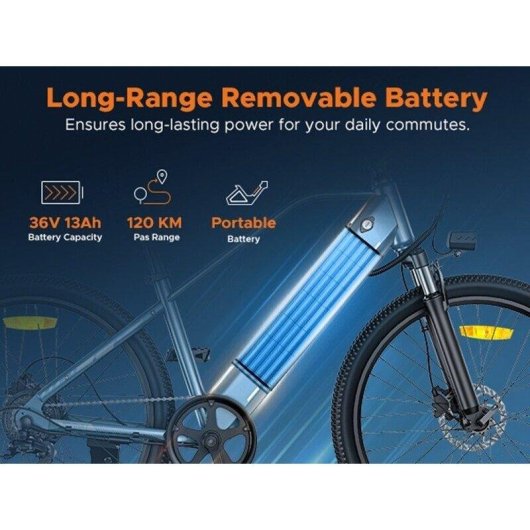 Velo electrique HillMiles MileTrail 1 Bleu