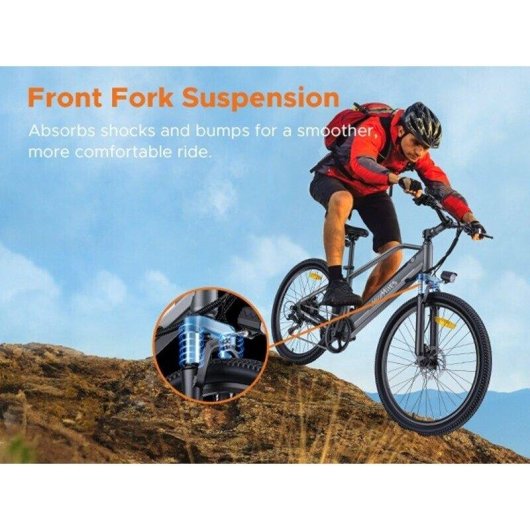 Vélo électrique HillMilES Miletrail 1 Gris 250W 36V 13Ah 26x1.95 Capteur de couple