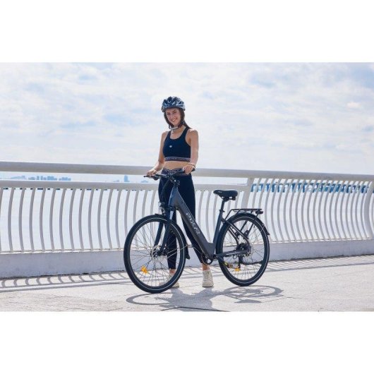 Bicicleta Eléctrica Pixar CITY 1 Plateada 250W 36V 120 km Shimano 7v