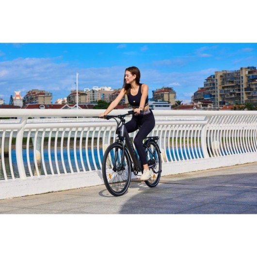 Bicicleta Eléctrica Pixar CITY 1 Plateada 250W 36V 120 km Shimano 7v