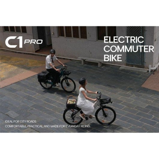 Bicicleta Eléctrica Urbana Pixar C1 Pro Azul 250W 36V 18Ah