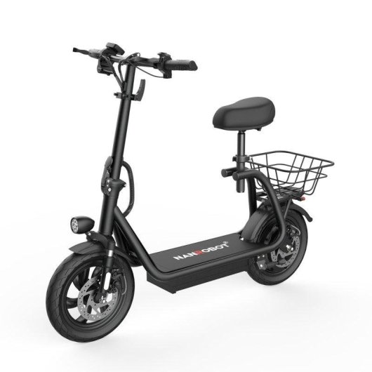 Patinete électrique Nanrobot M5 Pro 750W Autonomie 40km Pneus 12" Disques Noir