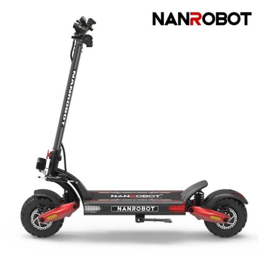 Patinete électrique NanRobot LS7+ 6000W Autonomie 100km Pneus 11" Suspension LED Rouge