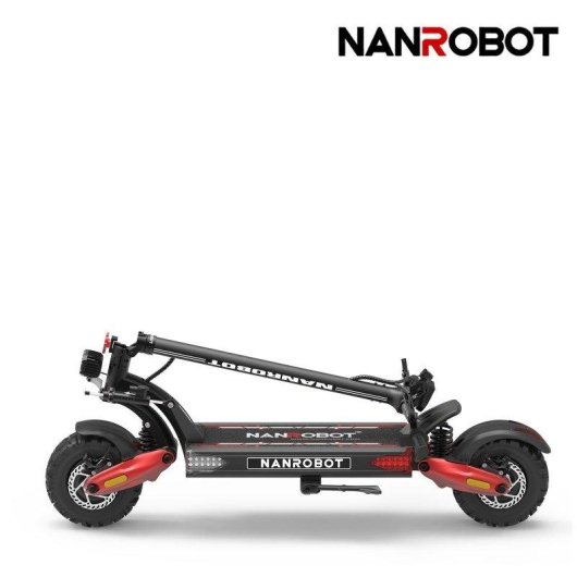 Patinete électrique NanRobot LS7+ 6000W Autonomie 100km Pneus 11" Suspension LED Rouge