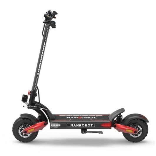 Patinete électrique NanRobot LS7+ 6000W Autonomie 100km Pneus 11" Suspension LED Rouge