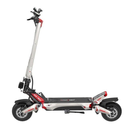 Patinete électrique Nanrobot N6 72V 1500W x2 Autonomie 90km Freins hydrauliques Rouge/Argent