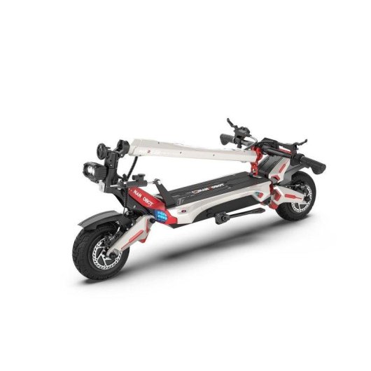 Patinete électrique Nanrobot N6 72V 1500W x2 Autonomie 90km Freins hydrauliques Rouge/Argent
