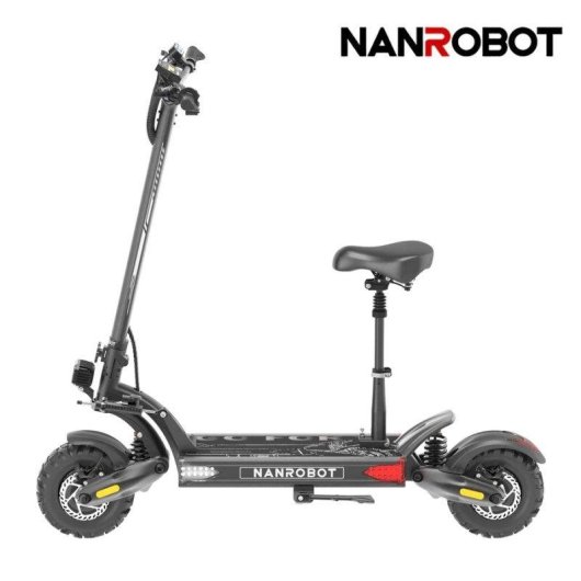 Patinette électrique NanRobot LS7+ 6000W Autonomie 100km Pneus 11" Freins hydrauliques Noir