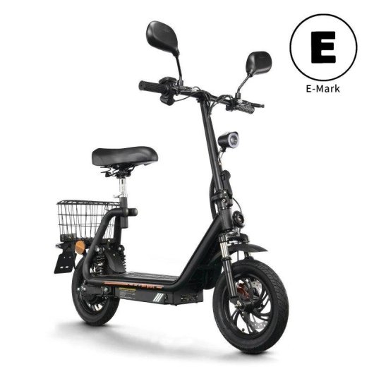 Patinete électrique Twofish M5 PRO-E 500W Autonomie 30km Freins à disque Noir