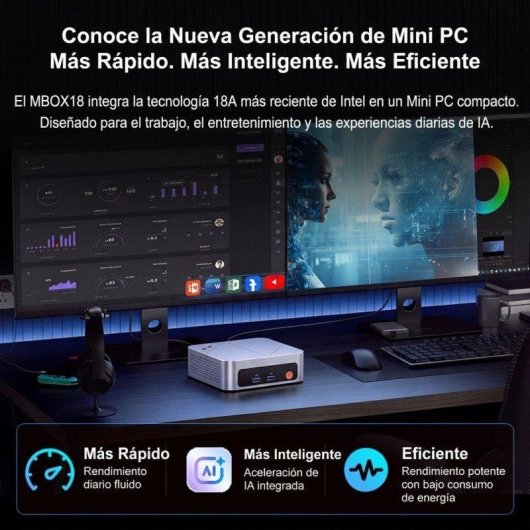Mini PC Ninkear MBOX18 Intel Core 3 304/12GB/512GB SSD/Intel Graphics Windows 11 Dreifach-Display