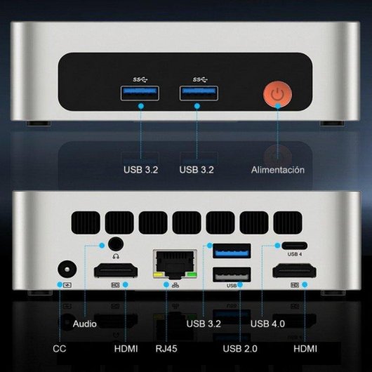 Mini PC Ninkear MBOX18 Intel Core 3 304/12GB/512GB SSD/Intel Graphics Windows 11 Dreifach-Display