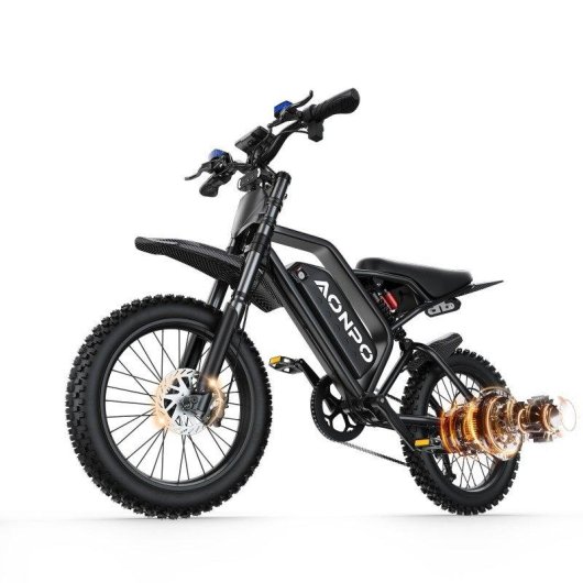 Moto Eléctrica AONPO V21 1000W 52V 20Ah Neumáticos 17"x4"