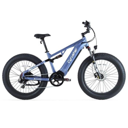 Vélo électrique Cyrusher Rover Suspension Totale Batterie 52V 15,6Ah Bleu