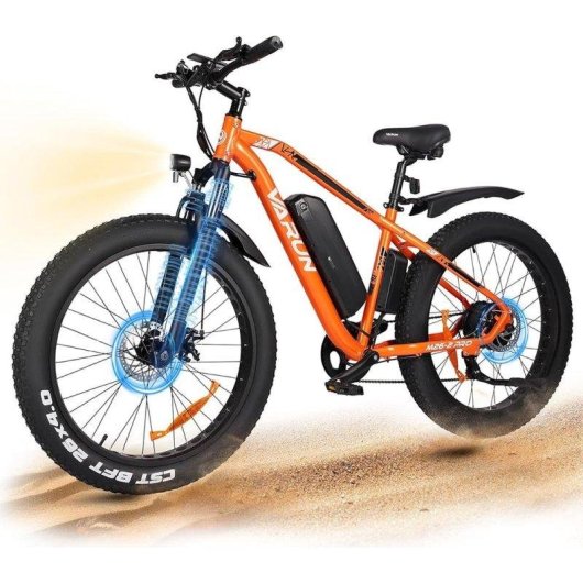 Vélo électrique VARUN M26-2 Pro batterie 250 W 48 V 13 Ah roue 26 orange