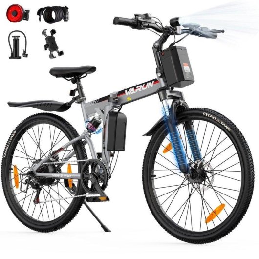 Bicicleta Eléctrica Plegable VARUN M26-3 PRO 250W 48V Suspensión Total