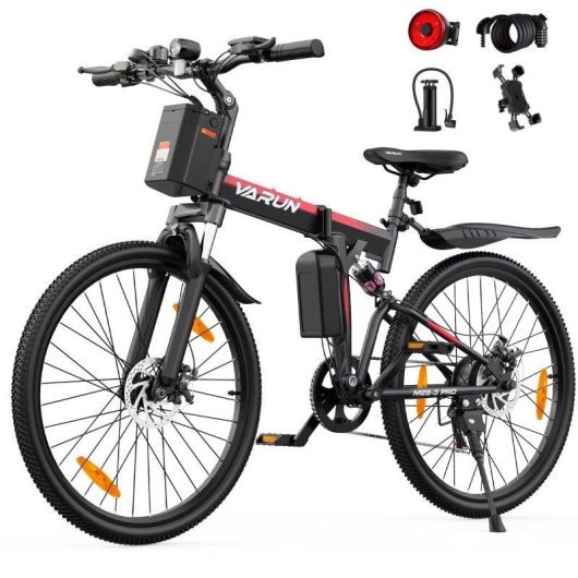 Velo electrique Varun M26-3 Pro pliable suspension integrale