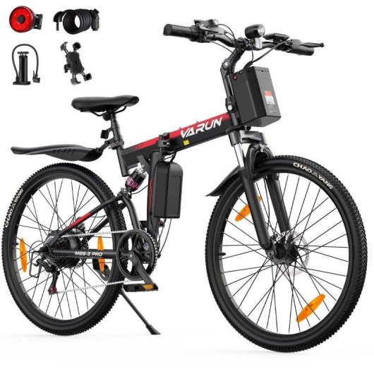 Velo electrique Varun M26-3 Pro pliable suspension integrale