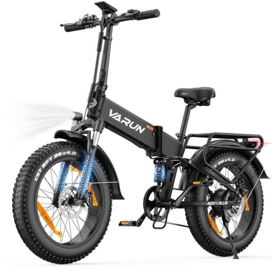 Velo Electrique Pliant Varun S20-2 Suspension Totale 20 P 48V 13Ah